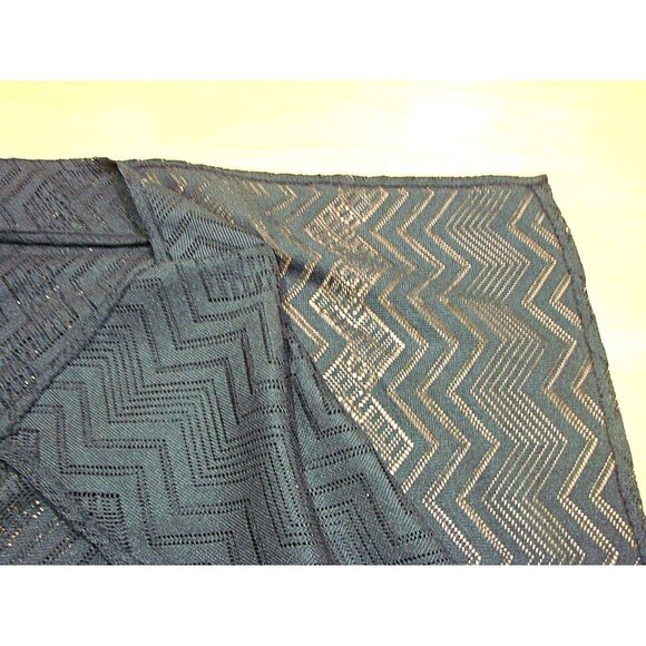 Mario Serrani Italy Womens Swim Suit Cover Up Black Lightweight Eyelet Sz Small - Picture 10 of 12